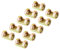 PATIKIL 1/8IP(1/8-27) Esagonale Giunto Dado, 10pz Femmina Filetto Connettore 25mm Esagonale Manicotto Dado Asta Barra Perno Tubo Giunto Intaglio Ferramenta per Lampada Riparazione