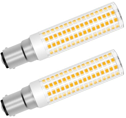 10W LED B15D Lampe Ersatz für Osram Halolux Ceram 100W Halogenlampe, Doppelkontakt Bajonett B15d 950LM, Warmweiß 3000K AC 220V 230V, Nicht Dimmbar LED Glühbirne für Deckenlampen 2er-set [MEHRWEG]