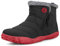 Eagsouni Barfußschuhe Gefüttert Weit Zehenschuhe Herren Winterschuhe Damen Warm Winterstiefel rutschfeste Winter Boots, Schwarz Rot, 40 EU