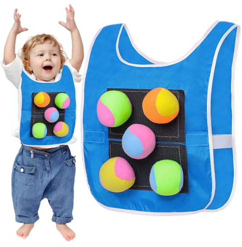 Stick Ball Vest Kids - Ensemble Dodgeball pour adultes, Ensemble de balles pour aire de jeux | Jeu Dodgeball Target pour aire de jeux, Pack de balles pour aire de jeux, Gilet pour enfants Dodgeball