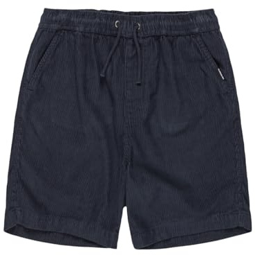 Quiksilver, Taxer Cord Pantalones Cortos de Cintura elástica, Niño, 14 años, Dark Navy