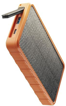 Cellularline - Power bank SOLAR - Caricabatterie Portatile con pannello solare ETFE 1.5W - Capacità 10000mAh - Resistente ad acqua e polvere USB-C Power Delivery 20W - Arancione
