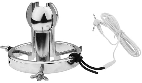 AMAZBEE Dilatador Anal de Acero Inoxidable con Función Eléctrica Dilatadores Rectales Expansor Vaginal Plug Anal BDSM Estimulador de Próstata para Hombres Parejas (L)