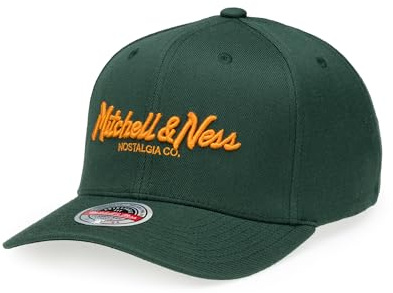 Mitchell & Ness - Gorra de béisbol con cierre Snapback curva, PINSCRIPT, Talla única