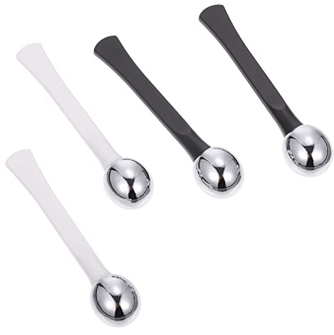 FONDOTIN Augenmassagestäbe 4 Stück Augencreme Löffel für Effektive Augenpflege Glatte Oberfläche Lindert Schwellungen Verbessert Dunkle Augenringe Sicheres Make Up Tool