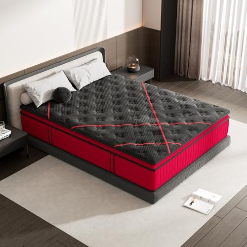 DEWINNER Materasso 140x200, Materasso A Molle Insacchettate Singolarmente, Schiuma Comfort A Doppio Strato, Isolamento Del Movimento, Spessore 30 Cm, Supporto A 7 Zone, Rigidità H3/H4, Tipo Ibrido