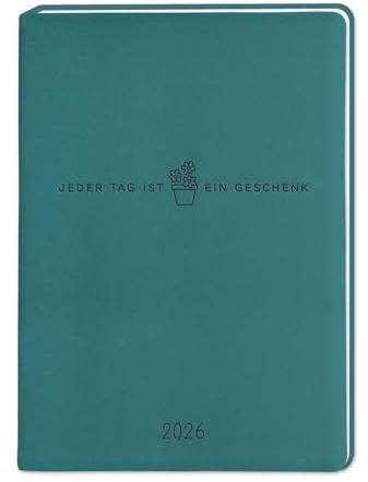 Terminplaner Lederlook 2026 Petrol: Terminplaner Lederlook A6