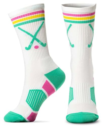 ChalkTalkSPORTS Field Hockey Performance Crew Socks - Striker - Field Hockey Mid-Calf Socks - Adult