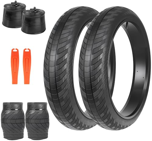 ZUKKA Confezione da 2 pneumatici per fat bike,e-bike da 26 pollici 26x3,0 pneumatici fat 76-559 Plus Confezione da 2 camere d'aria pollici 26x3,0 per e-bike mountain