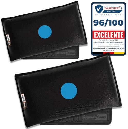 Upgrade4cars Deumidificatore Riutilizzabile per Auto, Casa, Armadio 2 x 1 Kg | Deumidificatori Ricaricabile Silica Gel con Tappetino Antiscivolo | Assorbi Umidità