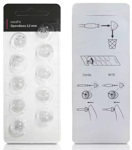 EWANTO miniFit 10er Blister 12 mm OpenBass wie Oticon Dome Kuppeln Schirmchen für oticon miniFit Ex-Hörer