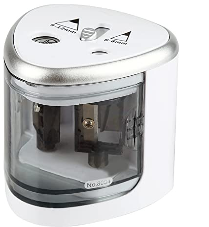 Tenwin Grey Double fori Affiliatore a matita elettrica Automatic Office Stationery