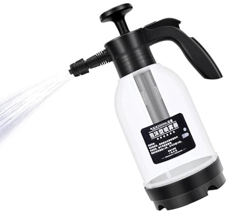 Schiuma per lavabo, 2 l, nebulizzatore a pressione manuale, irrigazione per piante, spruzzatore a mano, per giardino, cortile, bagno per animali domestici, terrazza, bagno per la pulizia del bagno