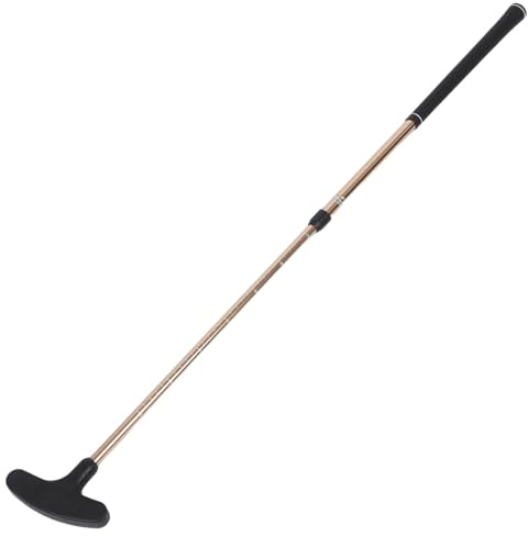 Cabilock Putter de Golf Telescópico de Aleación de Aluminio Color Dorado, Varilla Ajustable Bidireccional Agarre Antideslizante para Hombres y Mujeres, Equipo de Entrenamiento Portátil