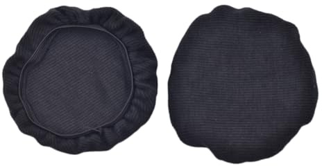 ADOCARN Copertura per Padiglioni Auricolari Cuffie 4 Pezzi Elastico Lavabile Nero con Assorbimento Sudore e Protezione Pelle, Adatta a Cuffie Over Ear