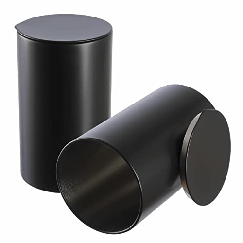 Dosenritter | 6 x runde Gewürzdose/Teedose aromadicht aus Metall für je ca. 140 g Earl Grey, ca. 230 g Gewürzpulver | 12,8 x 7,4 cm (H,ø) | auch ideal als supplements-, Zucker- oder Schmuckdose