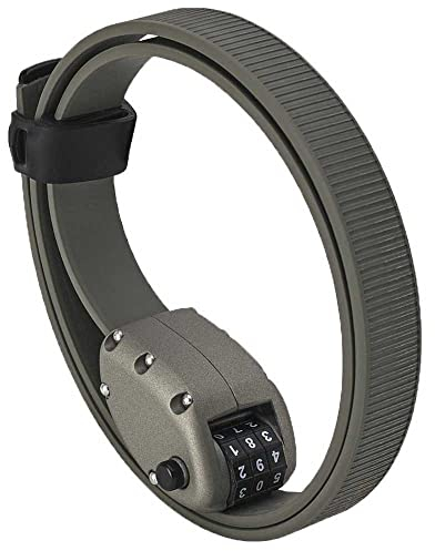 OTTOLOCK HEXBAND Stahl & Kevlar Fahrradschloss mit Zahlenverschluss, extra robust, ideal auch für Outdoor-Ausrüstung, Farbe Grau 76cm