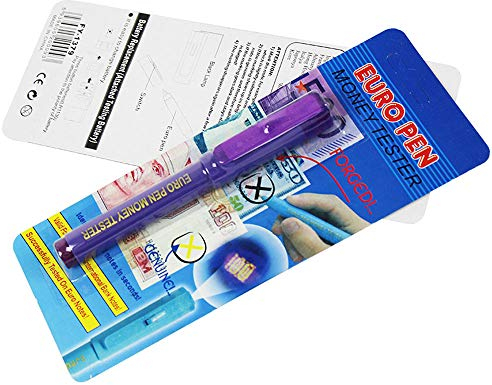 2 in 1 UV-Licht Banknotendetektor Gefälscht Prüfstift Geldscheinprüfer Funktioniert Bei Sämtlichen Internationalen Währungen, 1/3 Stück