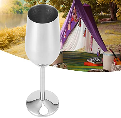 Cáliz, cómodo al tacto Proceso de pulido de espejo Copa de vino para picnic para acampar(Bright light)