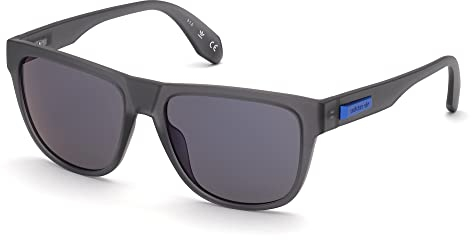 adidas Originals OR0035 Unisex-Sonnenbrille, leichte Sonnenbrille für Damen und Herren, Navigator-Brillenglasform, Blau Verspiegeltes Glas, Grau