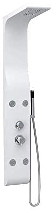 Panel de ducha de hidromasaje en ABS con recubrimiento de polvo blanco mate PRODUCTO (GIO.16)