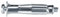 PROFIX Cheville Molly métallique à Expansion pour Corps Creux avec vis 6x52 - Boite de 100 - Cheville Fixation