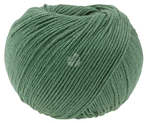LANA GROSSA Soft Cotton | Weiches Baumwollgarn mit modernem Mikrofaseranteil | Handstrickgarn aus 70% Baumwolle & 30% Polyacryl | 50g Wolle zum Stricken & Häkeln | 140m Garn FB37