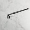BD-Baode Stabilisierungsstange Dusche für 8-10 mm Dusche Glas mit drehbarem 360° Gelenk Stabilisator schwarz matt Wandhalterung für Duschwand mit Verstellbereich 73-123 cm
