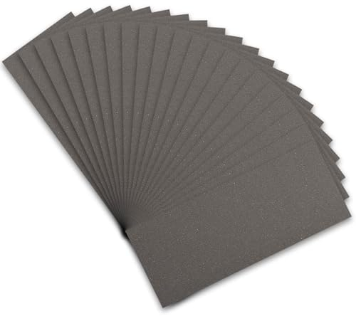 STEBRUAM Papel De Lija, 21 Piezas 600 Grit Lija Agua para Lustramuebles de Madera, Metal de Abrillantar Coche