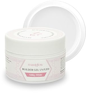 Maniglow uppbyggnadsgel för gelnaglar Milky White Builder Gel 15 ml