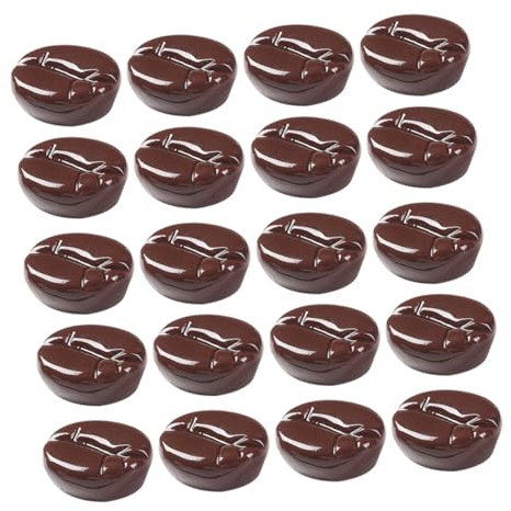HONMEET 20pcs Union Coffee Beans Simulation Artificial Beans for Diy Craft Phone Case Decor Jewelry Ornament Model Craft Accessories