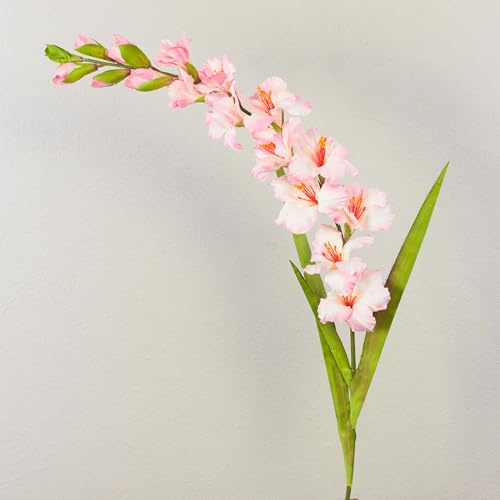 artplants.de Konstgjord gladiolus THEOPHORA, rosa-kräm, 110 cm