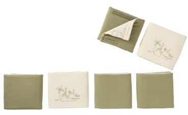 VERTBAUDET Bettumrandung / Laufgitterumrandung, Stoßstange, wendbar, Babylon Beige, bedruckt mit TU