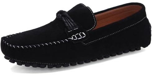 Mocasines de Ante para Hombre, cómodos Zapatos para Conducir, Mocasines Barco