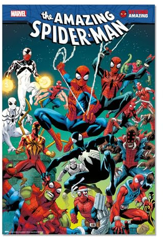 Grupo Erik Poster Marvel Spider-Man - 36 x 24 inches / 91.5 x 61 cm - Shipped Rolled Up - Cool Posters, Art Poster, Wall Posters & Prints