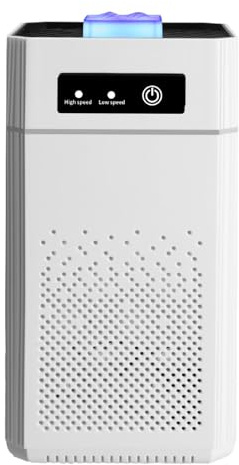 Purificateur d'air, purificateurs d'air à ions négatifs, ioniseur, dissolvant d'odeurs à faible bruit, éliminateur d'odeurs à économie d'énergie pour la maison, la chambre à (Purificateur Blanc)