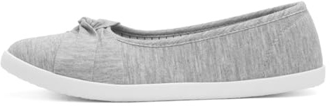 Lilley Womens Grey Slip On Canvas Shoe