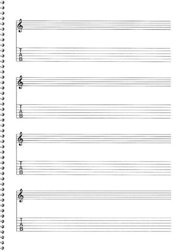 Passatino Guitar Manuscript Paper | Spiral Notation Book for Music Students and Teachers | 4-Stave Pages with Tablature and 16 Chord Boxes per Sheet | Songwriting and Sheet Music Practice Book
