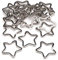 Baker Ross Lot de 20 Anneaux fendus en Métal en Forme d'Étoile Idéal pour Porte-clés AW683