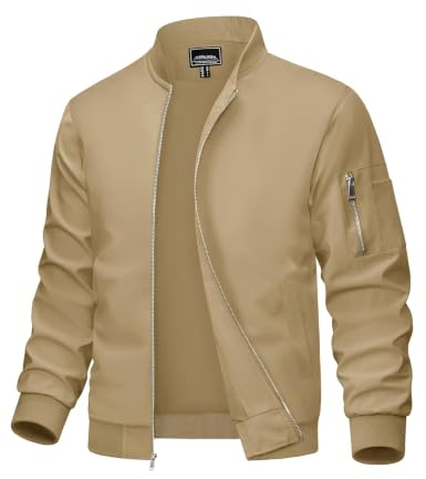 MAGCOMSEN Herr Windbreaker övergångsjacka Casual lätt bomberjacka armé pilotjacka Blouson lediga jackor höstjacka pilotjacka med ärmficka