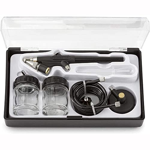 ANCLLO Airbrush Set Master Kit d'aérographe avec siphon externe à action unique avec buse de 0,8 mm