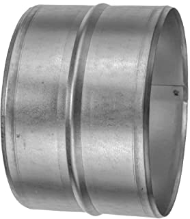 Vent Systems 125 mm / 5'' Inch Galvanized Steel Duct Connector - Round Ventilation Duct Extension - Metal Vent Coupler - Metal Hose Coupling - Galvanised Pipe Connector - Inline Air Extraction