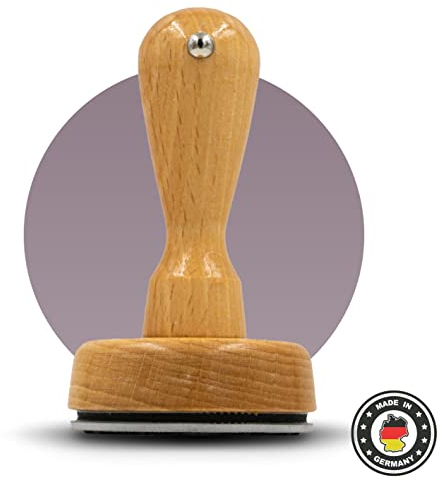 JUST REFINE® Stempel Personalisiert mit Logo/Text - Holzstempel Selbst Gestalten für Firmen, Adressen & Datumsangaben, in Verschiedenen Größen Verfügbar (30x50mm)