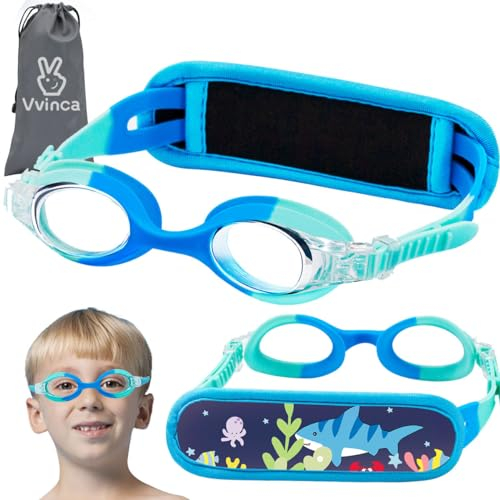 Vvinca Kinder-Schwimmgoggles mit Stoffriemen