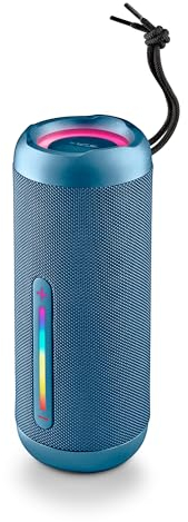 NGS Roller Furia 2 Bleu - Haut-Parleur sans Fil Compatible avec Bluetooth, étanche IPX7, 30 W, True Wireless, USB, 9 Heures d’autonomie, Bleu ...