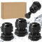 M20 20mm IP68 Waterproof Black Cable Glands, for 6mm - 12mm Cables, Plastic Nylon Compression Cable Gland Connectors with Sealing Plug, Locknut and Washer