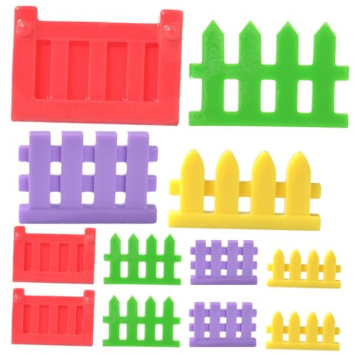 BESTonZON 24pièces Clôture Miniature Résine Lot pour Décoration De Jardin Et Maison De Poupées Accessoire pour Projets Et Paysages Miniatures