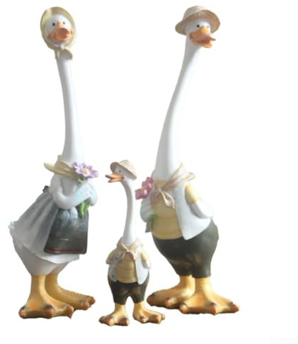 Ornements en résine en forme de canard magnifiquement conçus pour l'extérieur, pour cour (D)