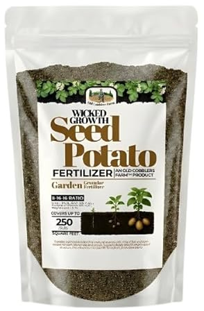 Old Cobblers Farm™ Wicked Growth Seed Potato Fertilizer-Strengthens Roots, Boosts Yields, and Supports Healthy Potato Growth with Eco-Friendly, Slow-Release Nutrients. (5/10/15/20 lbs) (5lbs)