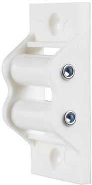 IdeaGenesis - Pack 2 Poleas Pasacintas PVC con Rodillos de Nylon en blanco para Persiana Enrollable. Guía de Correa para Cintas de 22mm para persianas Standard Maxi. (PVC, Cinta 22mm)